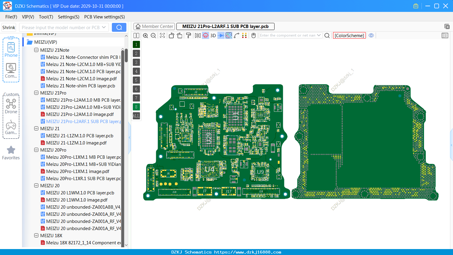 MEIZU 21Pro-L2ARF.1 SUB PCB Layer